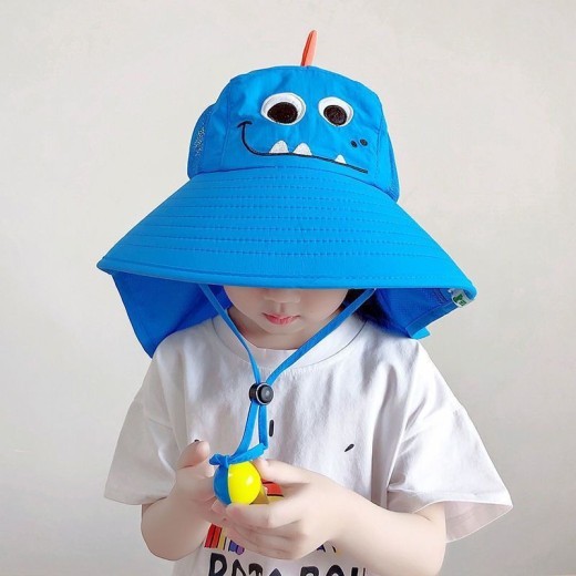 Sun Protection Thin Breathable Big Brim Whistle Sun Hat