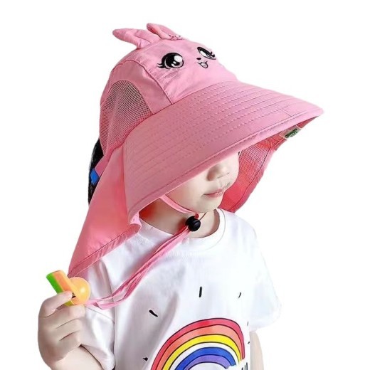 Sun Protection Thin Breathable Big Brim Whistle Sun Hat