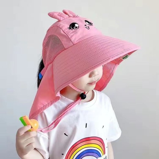 Sun Protection Thin Breathable Big Brim Whistle Sun Hat