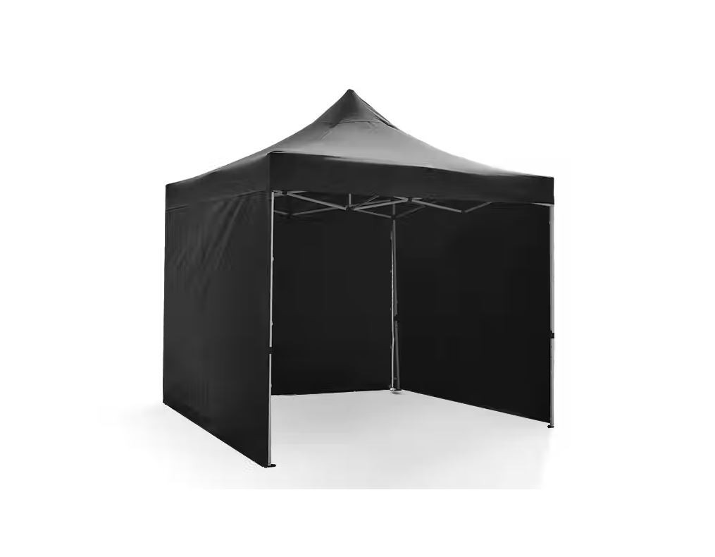 Gazebo tent 2m x 2m with 3 side walls Black
