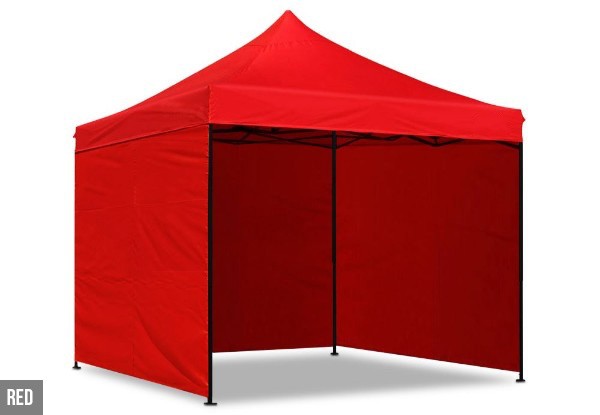 Gazebo 2.5M X 2.5M RED with 3 side walls
