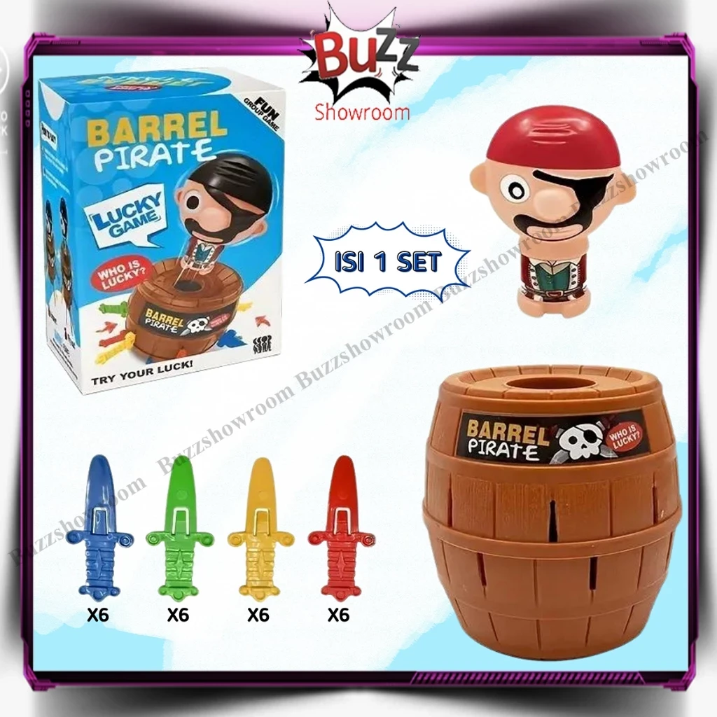 Pirate Roulette Game 24 & 16 Swords Barrel Games Running Man Games Big Mini