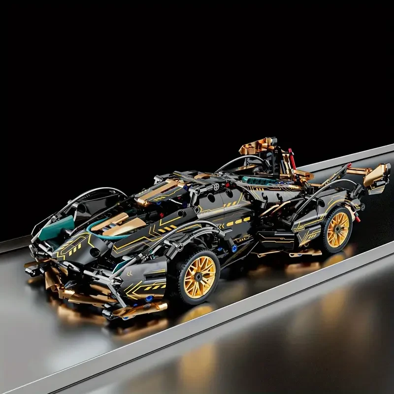 1330pcs Limited Edition Super Sports Car Model Building Blocks Set, ABS Plastic Stackable Interlocking Bricks Toy, Ideal Birthday and Christmas Gift