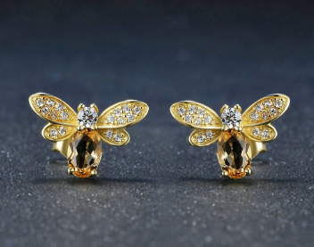 Natural citrine earrings
