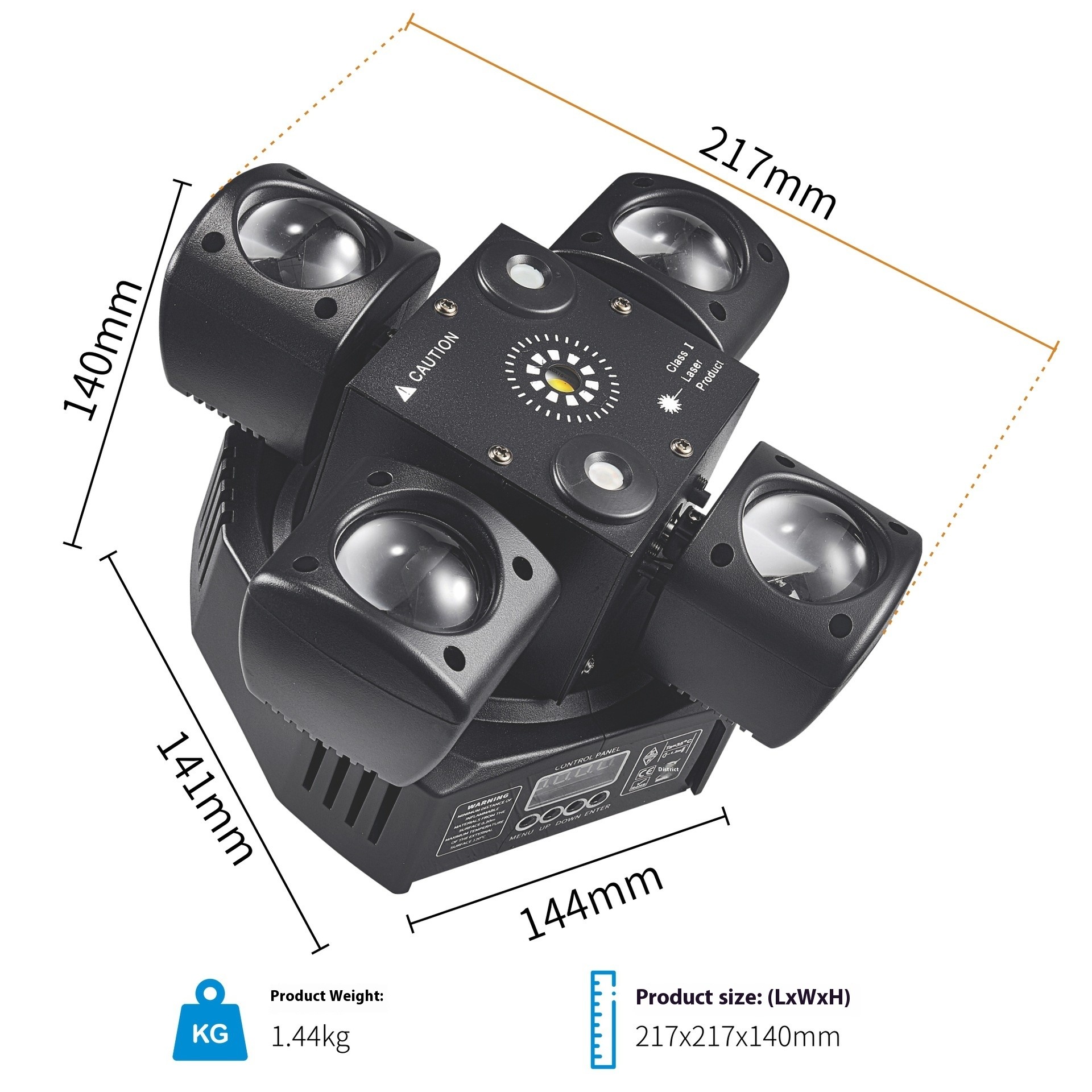 Mini Four Armband Remote Control LED Colorful Rotating Stage Lights