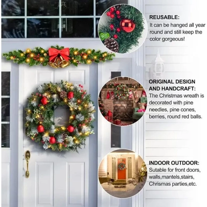 Christmas Wreath Door Garland